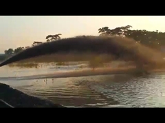 YSCSD350 ठोस क्षमता 360 सीबीएम/घंटा हाइड्रोलिक कटर सक्शन ड्रेजर काम में--Yongsheng ड्रेजर