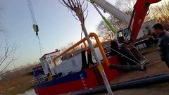 YSCSD250 10 इंच कटर सक्शन ड्रेजर स्थापना के तहत योंगशेंग ड्रेजर